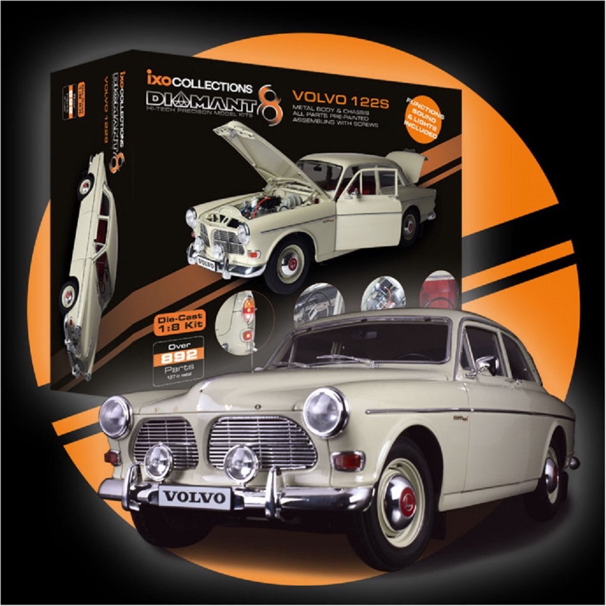 IXO Collections 1:8 001 Volvo S122 Amazon Car Metal kit