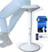 Backerz Ergonomique Tabouret d'équilibre - Blanc - Réglable 55-80cm - Tabouret d'équilibre - Tabouret assis-debout - Tabouret selle