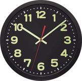 EUROTIME Wandklok radiogestuurd 30 cm Zwart