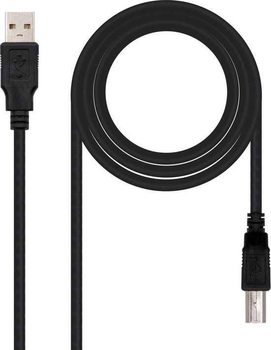 NANOCABLE USB A to USB B Cable 10.01.0104-BK 3 m Black