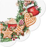 PAW Decor Ronde servetten Gingerbread Wreath - 32 cm