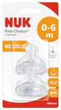 NUK First Choice+ Drinkzuiger voor baby's van 0-6 maanden, siliconen zuiger met klein drinkgat