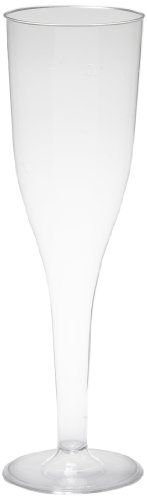 Papstar Steelglazen voor champagne/champagneglazen (10 stuks) van glashelder gesprist kunststof, inhoud 0,1 l, diameter 5,1 cm, hoogte 17 cm, met vulstreep (bij 0,1 l) #12194