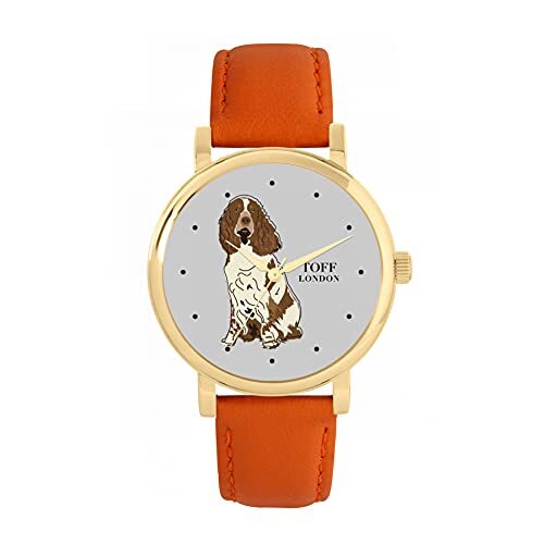 Toff London Bruin Wit Springer Spaniel Hondenhorloge