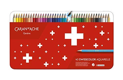 Caran d'Ache Swisscolor Aquarel potloden, 40 stuks - 5055747167351