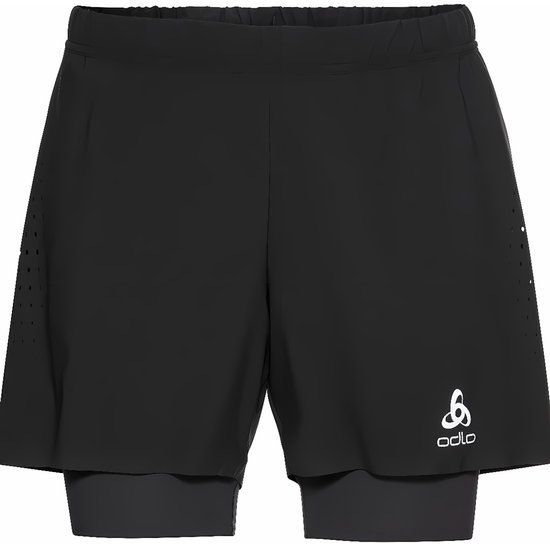 ODLO Hardloopshort Zwart - 7613361813924