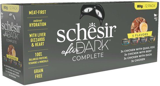 Schesir After Dark Bouillon Variatie-Pack - 12 x 80 gr
