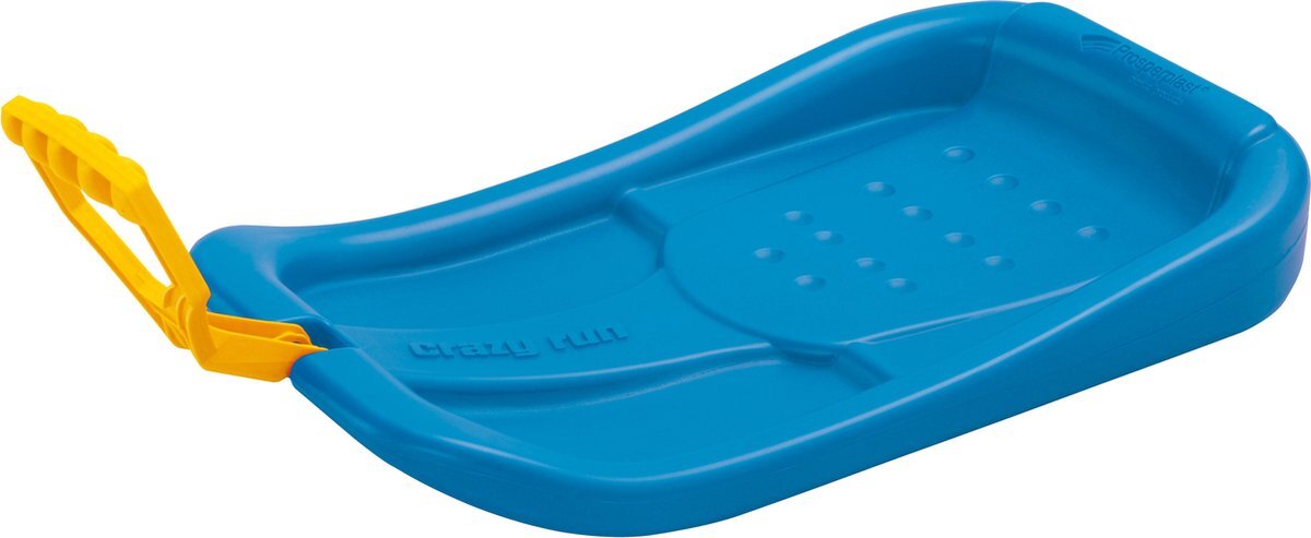 Prosperplast Kunststof sneeuw slee met handvat voor kinderen 58 cm blauw - Kinderslee