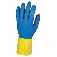 Kimberly-Clark Kimberly Clark 38741 Jackson Safety G80 neopreen chemicaliën beschermende handschoenen, handspecifieke paar, 30 cm, geel/blauw (60-pack)