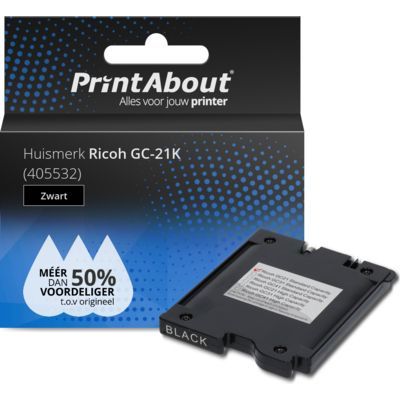 PrintAbout Huismerk GC-21K Zwart | Compatibel met Ricoh | 1700 Pagina's