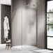 Fortifura Galeria Inloopdouche - 110x200cm - afgeronde glaswand - rechts - mat glas - wandarm - chroom