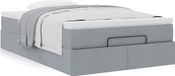 Prolenta Maison Exclusive - Ottomaans bedframe met matras, lichtgrijs, 120x190 cm, textiel