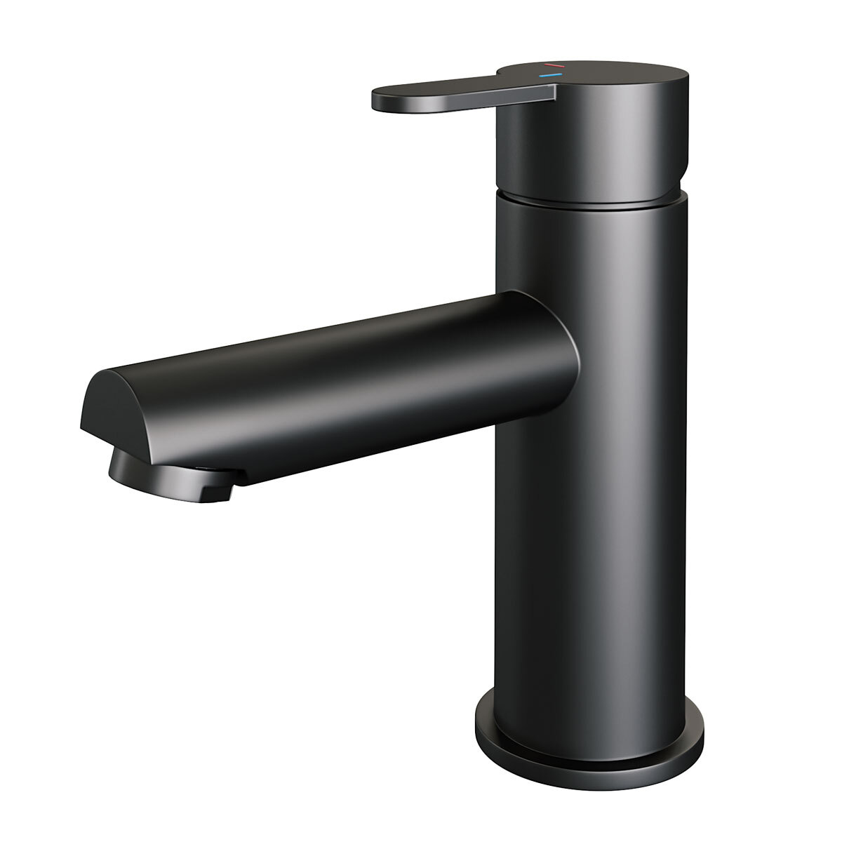 Brauer Wastafelkraan Black Edition HD4 Opbouw Laag Mengkraan Rond Coldstart Mat Zwart 1 Greeps