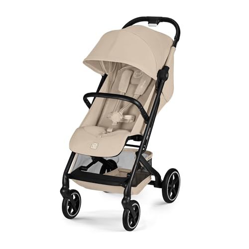 CYBEX Gold BEEZY Kinderwagen Met Ergonomische Ligstand, Vanaf De Geboorte Tot Ca. 4 Jaar (Max. 22 Kg), Compact Opvouwbaar, Gordelsysteem Met Één Hand Te Bedienen, Almond Beige