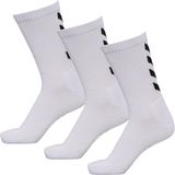 Hummel Unisex Fundamental 3-pack sokken - wit