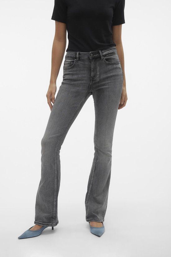 Vero Moda Vmflash Mr Flared Jeans - Medium Grey Denim - W32/L34