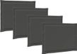 vidaXL Zitkussens 4 stuks Polyester Antraciet 47 x 36 x 2 cm