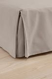 Jotex Colour bedrok, 100% hoogwaardig biologisch katoen, hoogte 45 cm, grijs-beige, 160 x 200 cm