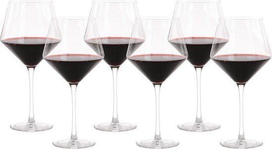 Vinata Wijnglazen Set - 6 stuks - 71 cl - Kristal - Rood Wijnglas - Vaatwasserbestendig