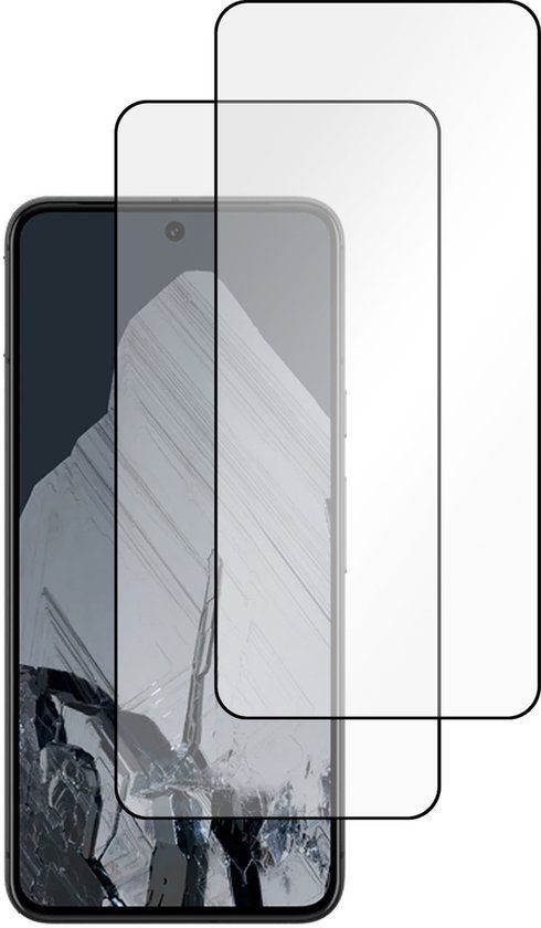 Cazy Full Cover Glass Screen Protector for Google Pixel 8 Pro - Black - 2 Pack