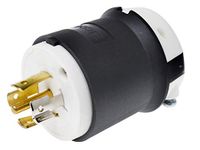 RS PRO NEMA L21-20P, netstekkerkabel, 3P+E, 120/208 V/20 A, zwart, voor de VS