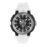 Plein Sport PSEDA0224 Montre Unisexe Quartz Caoutchouc Noir/Blanc 45mm