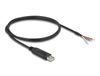Delock 63508 seriële kabel Zwart 1 m USB Type-A