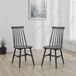 Julian Bowen Set van 2 Alassio Spindle Back eetkamerstoelen - Zwart