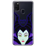 ERT GROUP mobiel telefoonhoesje voor Samsung M21 origineel en officieel erkend Disney patroon Maleficent 001 optimaal aangepast aan de vorm van de mobiele telefoon, gedeeltelijk bedrukt