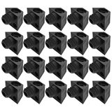 cyclingcolors 20 x plankhouders, 11 mm, kunststof, cilindrisch, meubels, kast, boekenkast, zwart