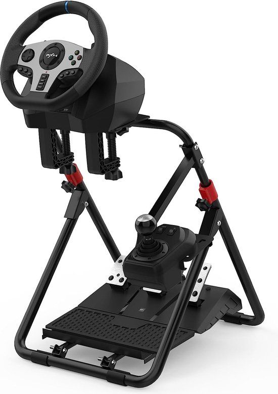 PXN A9 Wheel Stand - Racestuur standaard - Inklapbaar - Zwart - Geschikt voor Xbox One, Xbox, PlayStation 4, PlayStation 3, PlayStation 2, PlayStation, Nintendo Switch
