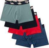Sanetta Boxershorts Set van 5 - Kinderen - Katoenmix - Blauw/Zwart/Groen/Rood