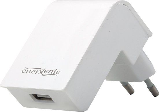 Energenie USB thuislader met 1 poort - haaks - 2,1A / wit