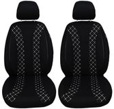 Bremer Sitzbezüge Autostoelhoezen voor Renault Scenic BJ 2009-16 – Stoelhoezen voor bestuurder en passagier in Zwart/Wit