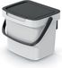 Keden GFT aanrecht afvalbak - creme wit - 3L - afsluitbaar - 19 x 17 x 15 cm