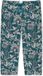 SCHIESSER Pantalon 3/4 Dames Groen Gebloemd Modal/Elastaan
