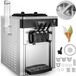 Latios machine à glace italienne - Machine à glace de comptoir - 2200 W - Deux réservoirs de 6 L - Acier inoxydable - Blanc