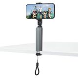 OTraki Aluminium vliegtuig, reistelefoon, 360 graden draaibaar, verstelbaar, mini-zakformaat, telefoonhouder, bureau, vliegtuig, gadget voor reizen, bureau, keuken, grijs