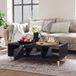 Maison Exclusive Table basse, gris brillant, 103,5x60x35 cm, panneau de particules