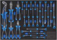 SW-Stahl Z3011-6 werkplaatswagenassortiment, schroevendraaiers en tangen, 25-delig