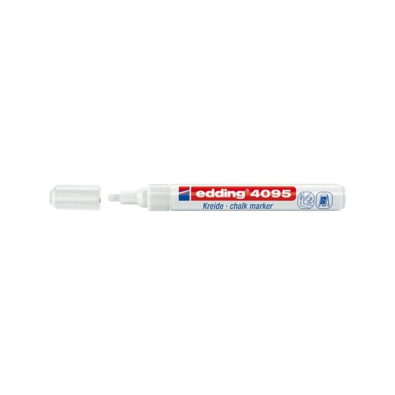 Edding Krijtstift 4095 rond wit 2-3mm blister