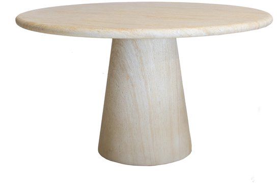 DÉJA Living Eettafel Brunn Rond - Travertin - 130x130x76cm