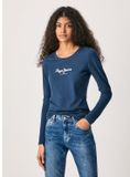 Pepe Jeans New Virginia Ls N T-shirt Blauw M Vrouw