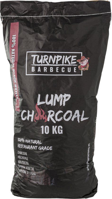 Turnpike smokers Turnpike BBQ Black Wattle Lump Charcoal 10 kg
