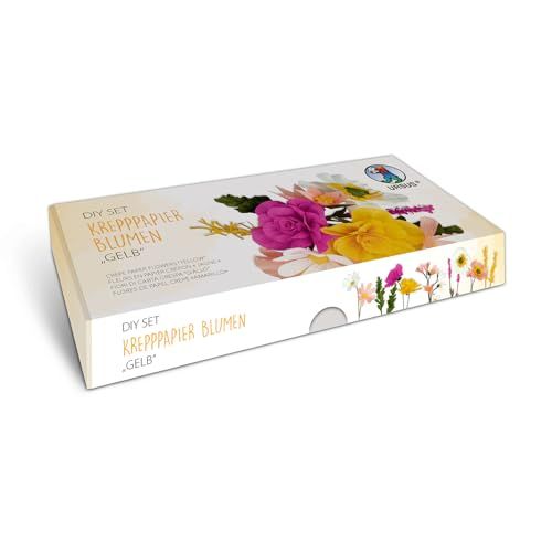 Ursus 27030001F - DIY set bloemen geel van crêpepapier