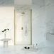 Fortifura Galeria Douchedeur - 60x200 - profiel veiligheidsglas - antikalk - PVD - geborsteld messing (goud)