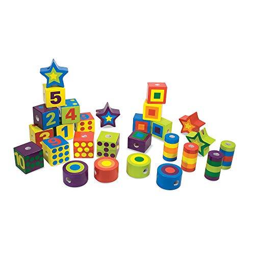 MELISSA & DOUG Rijgparels | ontwikkelend speelgoed | vetersluiting | probleemoplossing | 3+ | cadeau voor jongens of meisjes