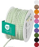 Halbach Seidenbänder Premium koord (mint), breedte 4 mm, lengte 25 m, Made in Germany en Öko-Tex gecertificeerd, glanzend satijnen koord van acetaat