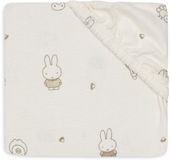 Jollein Hoeslaken Ledikant - 60x120cm - Jersey - Miffy Family Farm
