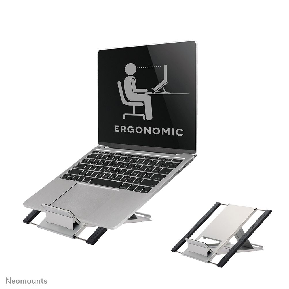 Neomounts NSLS100 Laptop Stand - 10-22" - Silver - Foldable